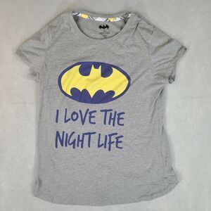 Batman Women's T-Shirt‎ Large "I Love The Night Life" DC Comics
